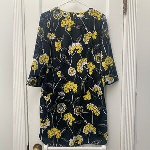 GUC Isabelle Boden Shift Dress with Yellow Floral Design - Sz 4R